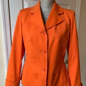 Ellen Tracy orange blazer sz 4 to 6